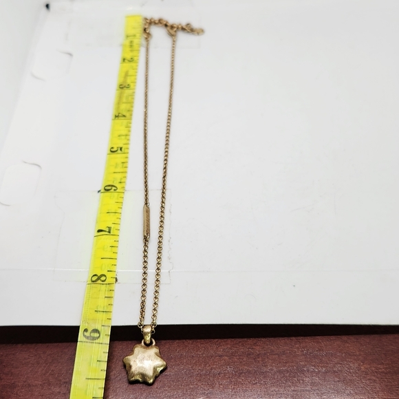 Lucky Brand Dainty Lotus Flower Gold Tone "Healing" Adjustable Necklace Floral - Picture 5 of 5